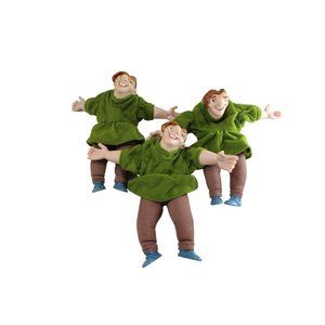 3 Hunch Back Notre Dame Plush Finger Puppet Burger King 66958 Quasimodo Vintage